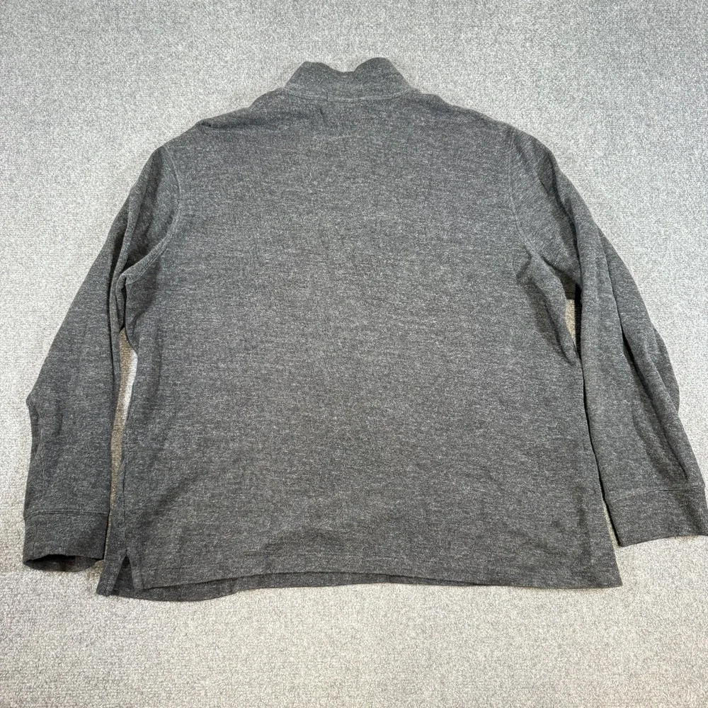 Polo Ralph Lauren Sweater Mens XL‎ Gray 1/4 Zip Pullover Estate Rib Knit Pony
